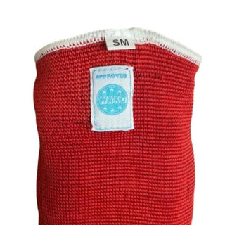 Elastyczne, odwracalne ochraniacze na łokcie Masters WAKO czerwono-niebieskie