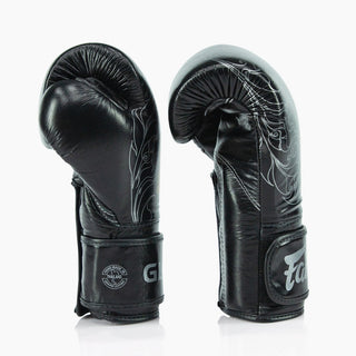 Rękawice bokserskie Fairtex x Glory BGVG3 Czarny-srebrny
