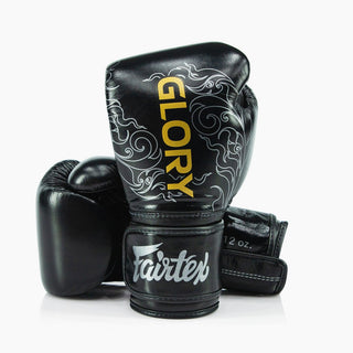 Rękawice bokserskie Fairtex x Glory BGVG3 Czarny-srebrny