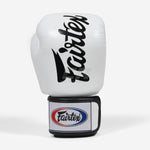 Rękawice do Muay Thai Fairtex BGV19 Deluxe Biały