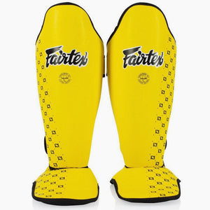 Ochraniacze piszczele Fairtex Zawody SP5 z ochraniaczami na stopy Żółty