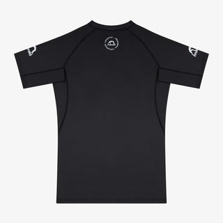Rashguard Manto Ranked 25 maniche corte Nero-Combat Arena