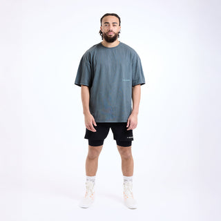 T-shirt Boxraw Sparring Club Oversize Grigio-Combat Arena