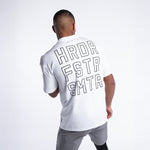 T-shirt Boxraw HRDR FSTR SMTR Oversize Biały