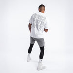 T-shirt Boxraw HRDR FSTR SMTR Oversize Biały