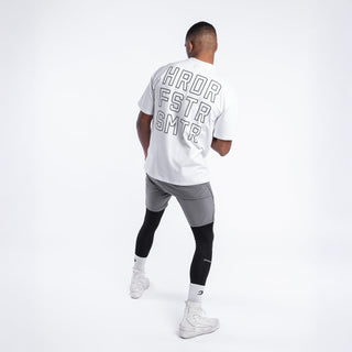 T-shirt Boxraw HRDR FSTR SMTR Oversize Biały