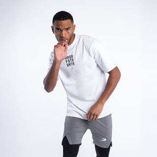 T-shirt Boxraw HRDR FSTR SMTR Oversize Biały