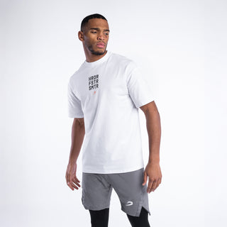 T-shirt Boxraw HRDR FSTR SMTR Oversize Biały