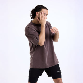 T-shirt Boxraw Sparring Club Oversize Brązowa