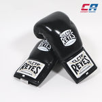 Rękawice bokserskie Cleto Reyes Professional CB2 Czarny-Srebrny ze sznurówkami