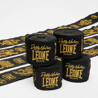 Bandaże bokserskie 3,5 m Leone x Dolly Noire AB705PDN 4 Pack 