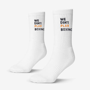 Calzini Boxraw We Don't Play Boxing (3 paia) Bianco-Combat Arena