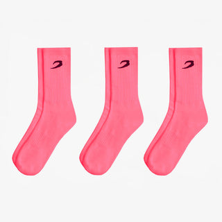 Calzini Boxraw Crew (3 paia) Rosa-Combat Arena