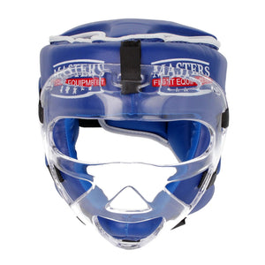 Kask Bokserski z daszkiem Masters WAKO Niebieski 