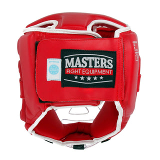 Kask Bokserski z daszkiem Masters WAKO Czerwony 