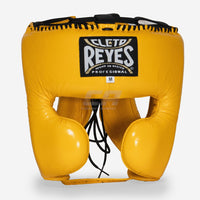 Kask Bokserski Cleto Reyes z osłoną policzków Żółty-Combat Arena