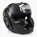 Kask Bokserski Fairtex Diagonal Vision Sparring HG13 Czarny-niebieski 