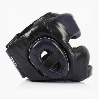 Kask Bokserski Fairtex Diagonal Vision Sparring HG13 Czarny-niebieski 