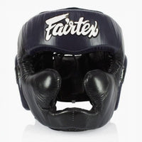 Kask Bokserski Fairtex Diagonal Vision Sparring HG13 Czarny-niebieski 