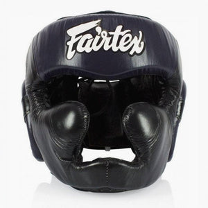 Kask Bokserski Fairtex Diagonal Vision Sparring HG13 Czarny-niebieski 