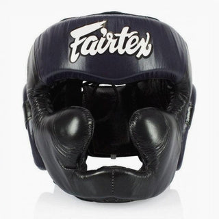 Kask Bokserski Fairtex Diagonal Vision Sparring HG13 Czarny-niebieski 