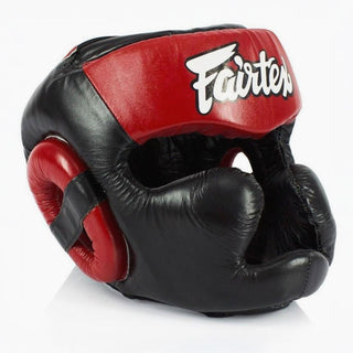 Kask Bokserski Fairtex Diagonal Vision Sparring HG13 Czarny-czerwony 