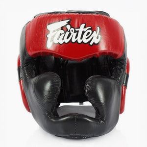 Kask Bokserski Fairtex Diagonal Vision Sparring HG13 Czarny-czerwony 