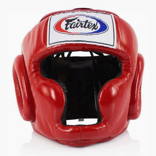 Kask Bokserski Fairtex Pełne Pokrycie HG3 Czerwony 