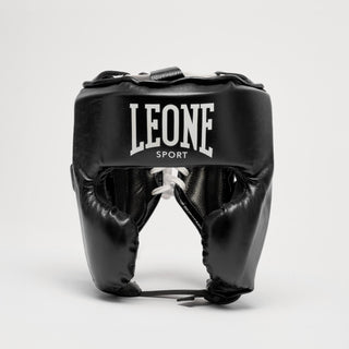 Kask Leone Sport Augusto Classico Czarny z osłoną policzków 