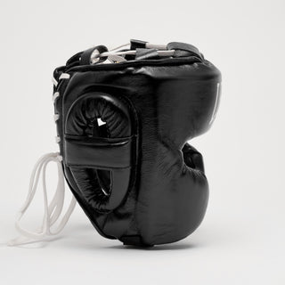 Kask Leone Sport Augusto Classico Czarny z osłoną policzków 