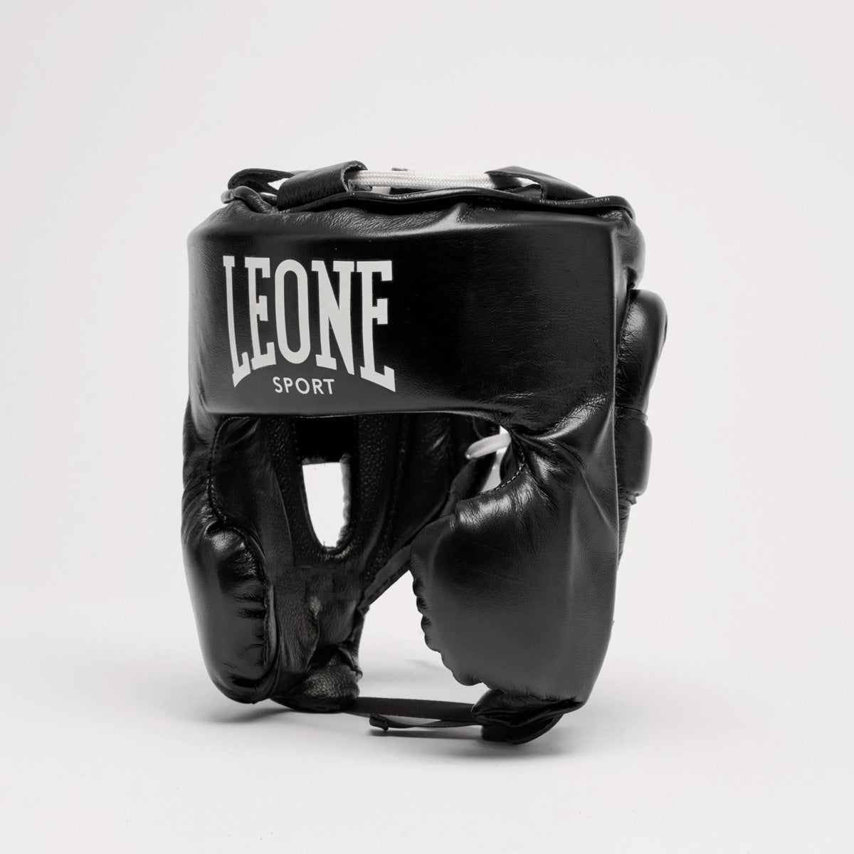 Kask Leone Sport Augusto Classico Czarny z osłoną policzków 