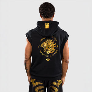Bluza bez rękawów Venum x Mike Tyson Tiger z kapturem Czarno-złoto-Combat Arena