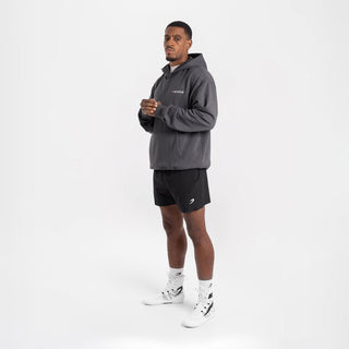 Bluza Boxraw We Don't Play Boxing oversize z kapturem Szaro-różowa 