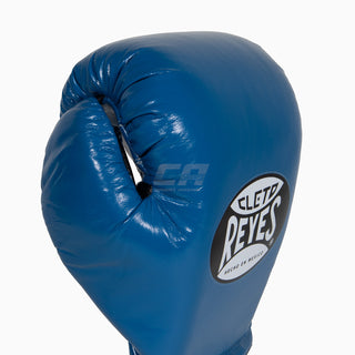 Rękawice bokserskie Cleto Reyes Profesjonalne buty CB2 niebiesko-czarne ze sznurówkami