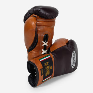 Rękawice bokserskie Di Nardo z Sznurówki 14 Oz Burgund-cognac-Combat Arena