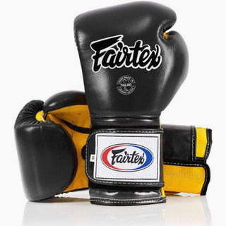 Rękawice bokserskie Fairtex Mexican Style BGV9 Black-Yellow