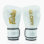 Rękawice bokserskie Fairtex x Glory BGVG3 White-Gold
