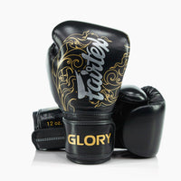 Rękawice bokserskie Fairtex x Glory BGVG3 Czarny-złoty-Combat Arena