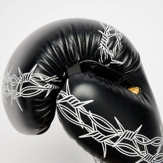 Rękawice bokserskie Leone IUTER Barbed Wire GN02IU Czarny-Combat Arena