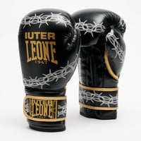 Rękawice bokserskie Leone IUTER Barbed Wire GN02IU Czarny-Combat Arena