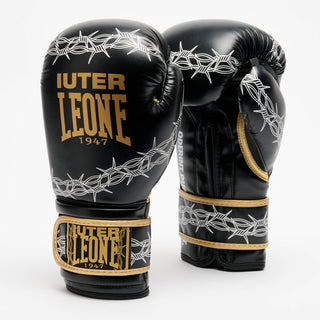 Rękawice bokserskie Leone IUTER Barbed Wire GN02IU Czarny-Combat Arena