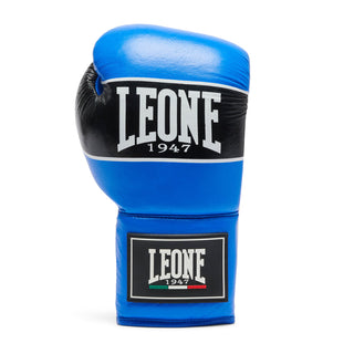 Rękawice bokserskie Leone Shock Pro z sznurowadłami GN057L Niebieski 