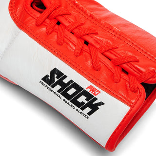 Rękawice bokserskie Leone Shock Pro ze sznurówkami GN057L Czerwony 