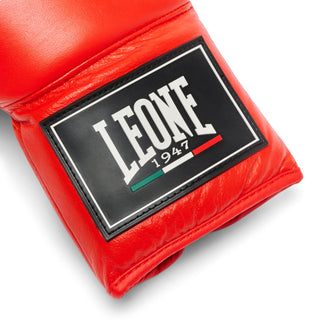 Rękawice bokserskie Leone Shock Pro ze sznurówkami GN057L Czerwony 
