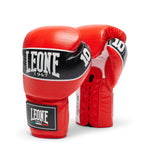 Rękawice bokserskie Leone Shock Pro ze sznurówkami GN057L Czerwony 