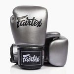 Rękawice do Muay Thai Fairtex BGV1C-Plus Gun Metallic-Combat Arena