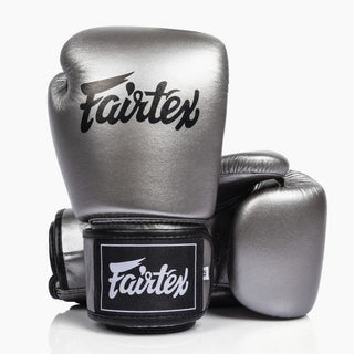 Rękawice do Muay Thai Fairtex BGV1C-Plus Gun Metallic-Combat Arena