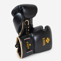 Rękawice bokserskie Di Nardo Pod przykrywką z Sznurówki Czarny-złoty 