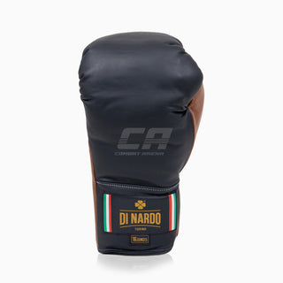 Rękawice bokserskie Di Nardo z sznurowadłami Czarny-Brązowy 16 oz 