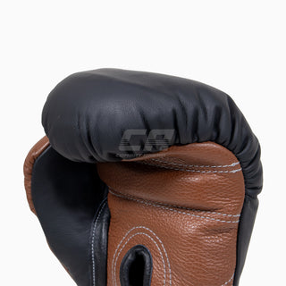 Rękawice bokserskie Di Nardo z sznurowadłami Czarny-Brązowy 16 oz 